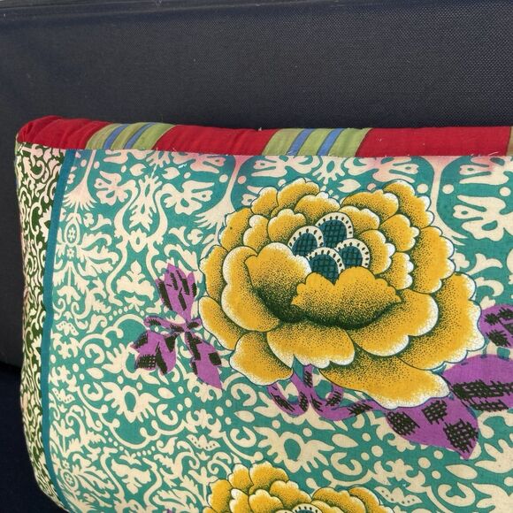 Lisa Corti Arabesque Corolla Pillow Cotton Floral Boho Decorative Cushion - Picture 5 of 5